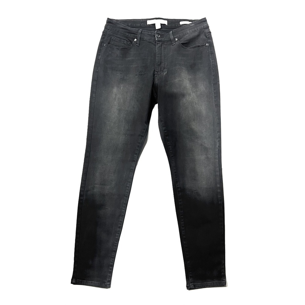 GLORIA VANDERBILT Movement Women's 14 Average Gray Stretch Skinny Jeans Denim